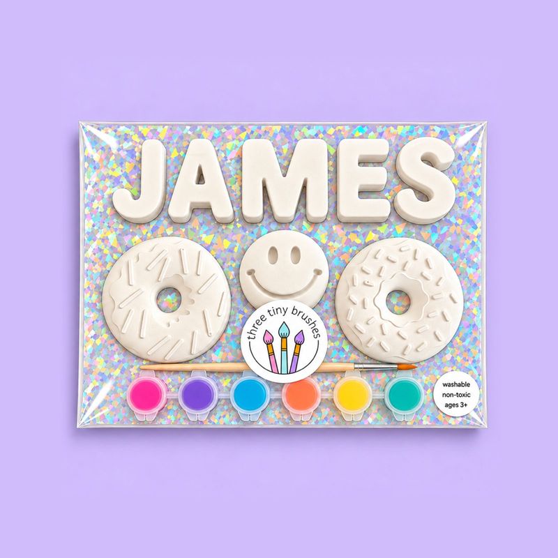 Donut Dreams personalized paint-your-own name kit
